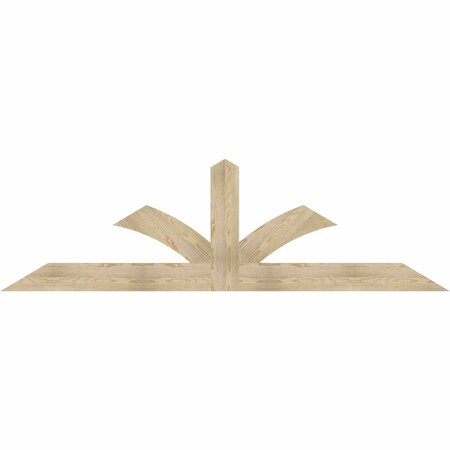 Ekena Millwork Richland Rough Sawn Timber Gable Bracket, Douglas Fir, 96"W x 28"H x 2"D x 6"F, 7/12 Pitch GBW096X28X0206RIC00RDF